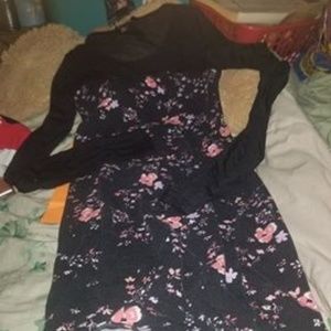 Black forever 21 floral dress.